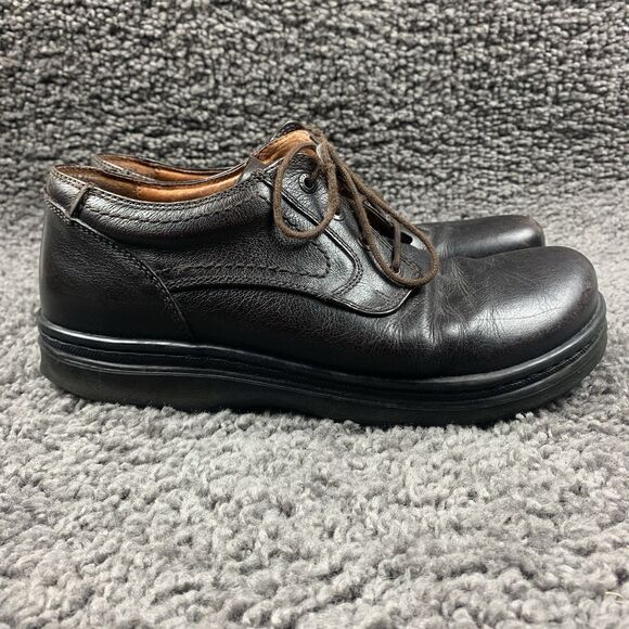 Footprints Birkenstock Men Brown Leather Oxfords Lace Up Shoe Size 43 US 10-10.5 - Picture 3 of 8